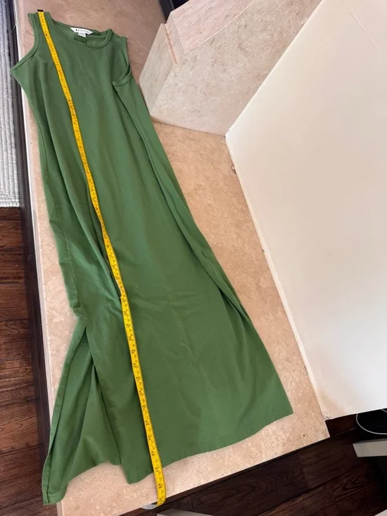 Athleta Green Sleeveless Pullover Midi Dress Womens Size S - Picture 14 of 15